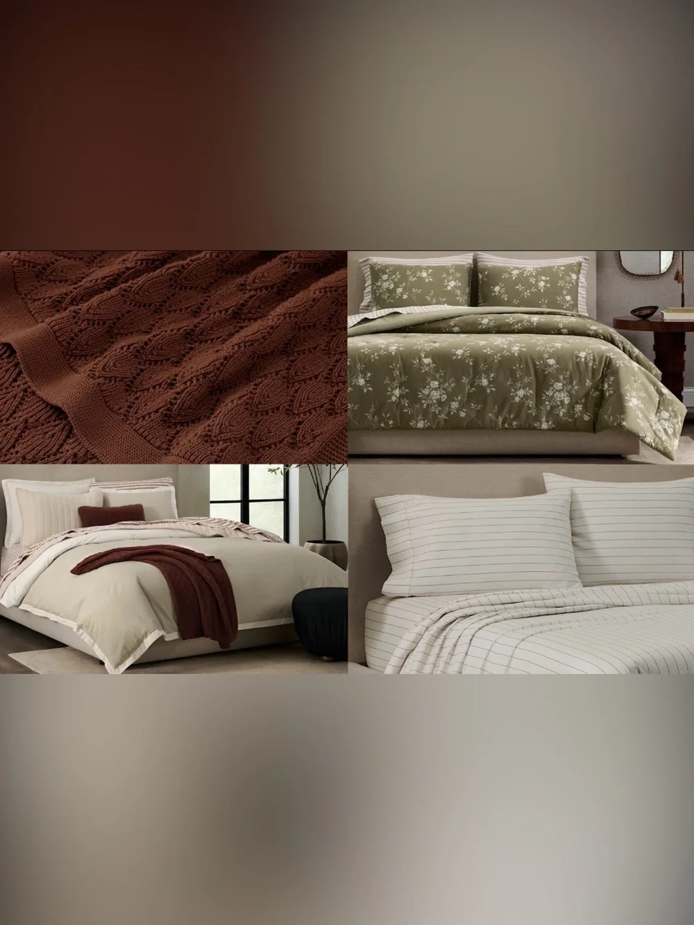 New Jeremiah Brent Home Pointelle Throw Blanket Chocolate Raisin 50x60”